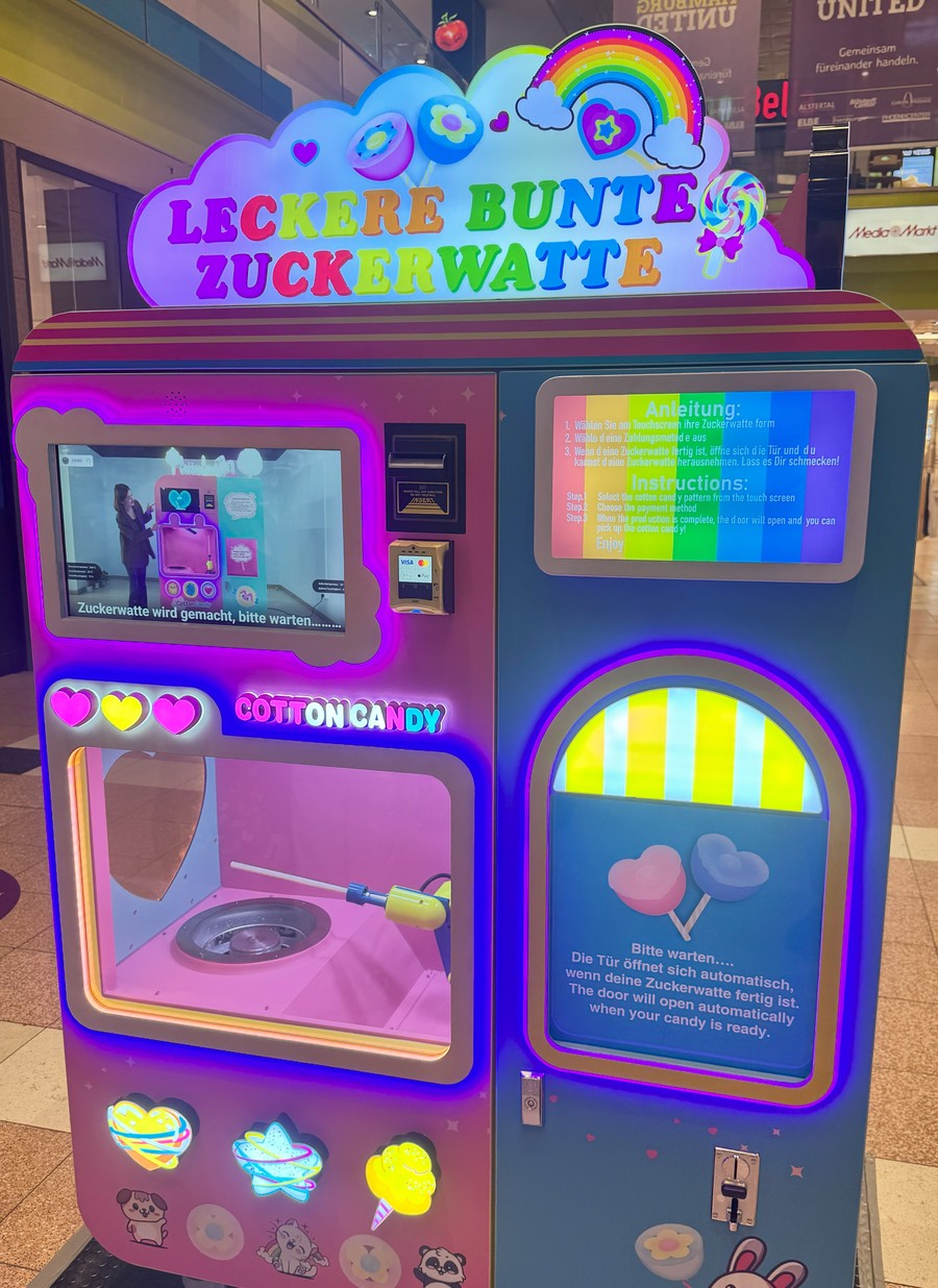 Candy Express Zuckerwatte-Automat im Einkaufscenter